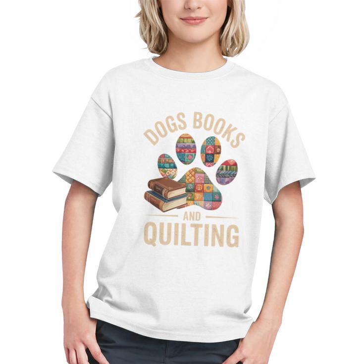 Dogs Books And Quilting Graphic Youth