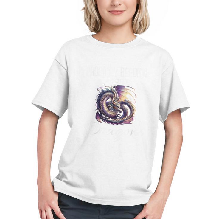 Dragon Fantasy Book Lover And Apparel Probably Reading About Dragons Graphic Youth