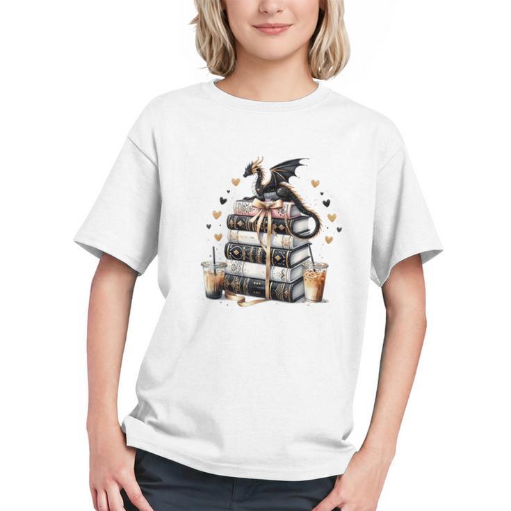 Dragon Hoard Of Books Reading Lover Cute Art Graphic Youth