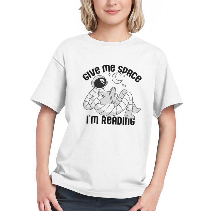 GIVE ME Space I'm Reading Kids Astronaut Book Reader Meme Premium Tri-Blend Graphic Youth