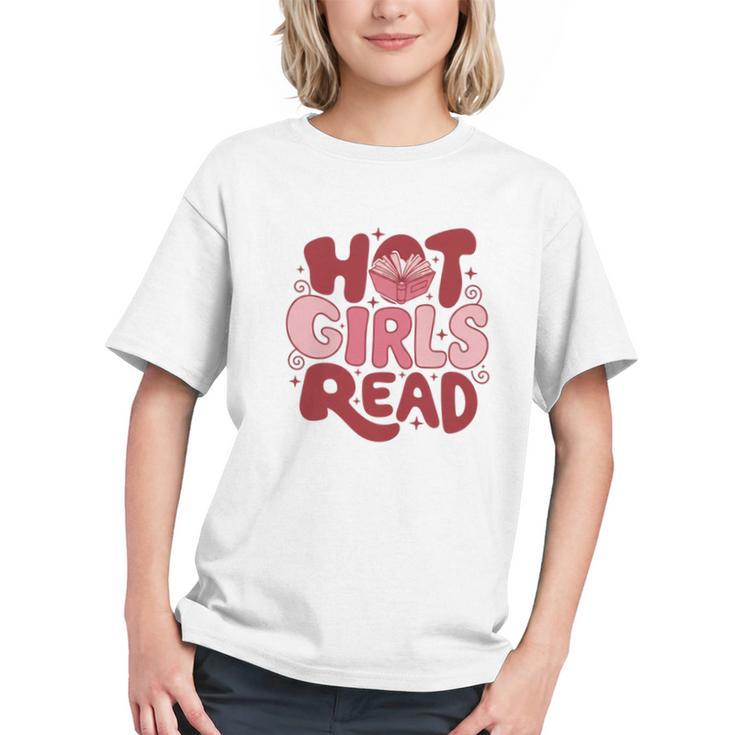 Hot Girls Read Book Lover Feminist Reader Premium Tri-Blend Graphic Youth
