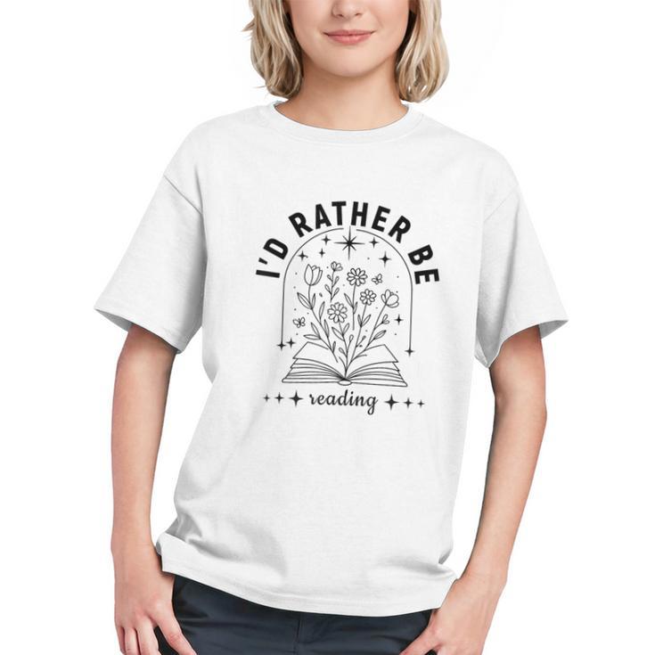 I’d Rather Be Reading Minimal Book Lover Arch Graphic Youth