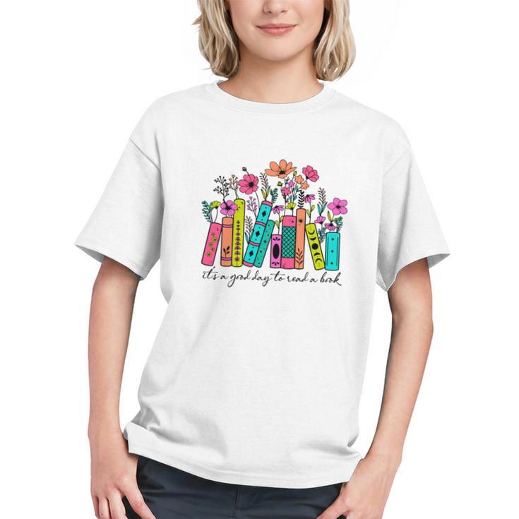 It's A Good Day To Read A Book Floral Book Lovers Librarian Graphic Youth