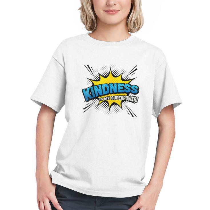 Kindness Is My Superpower Retro Comic Book T-Shirt Graphic Youth