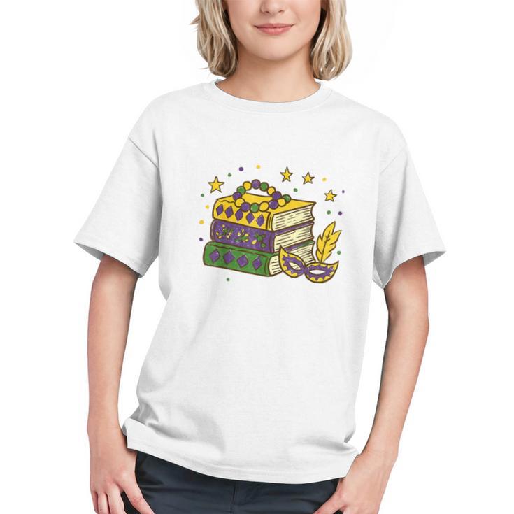 Mardi Gras Book Lover Reading Reader Men Women Kids Graphic Youth