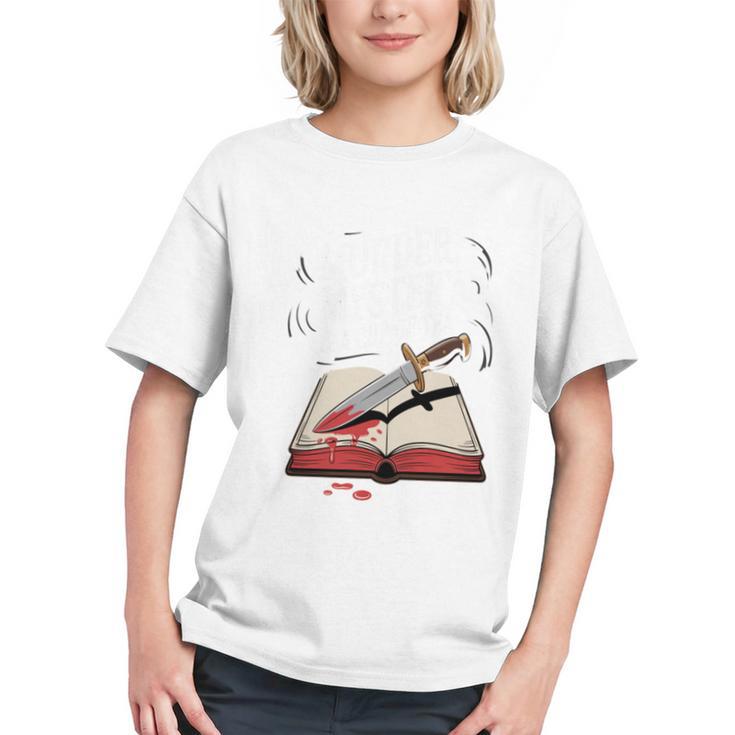 Murder Mystery And a Cup Of Tea Book Humor Graphic Youth