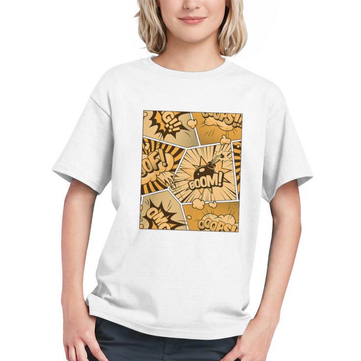 Orange Comic Book Orange Color Graphic Premium Tri-Blend Graphic Youth
