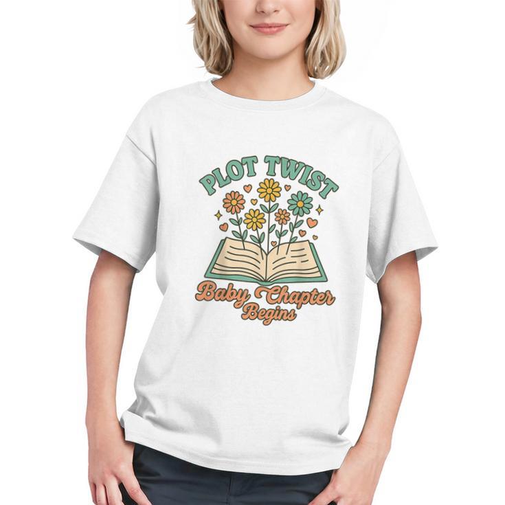 Pregnancy Announcement Book Lover Reveal Pregnant Graphic Youth