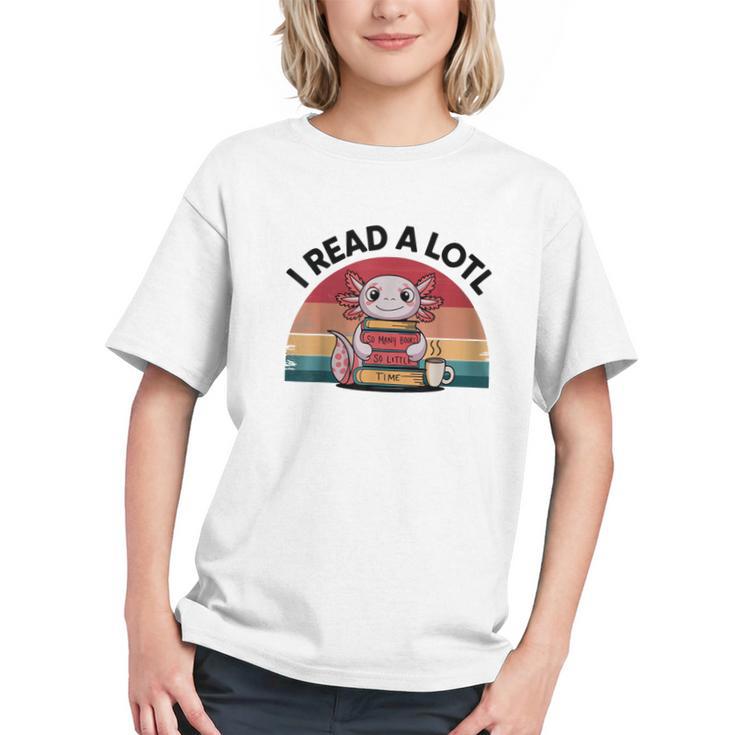 I Read Alotl Axolotl Retro Reading Books Lover Vintage Graphic Youth