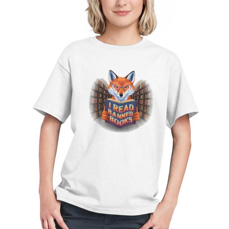 I Read Banned Books Sly Fox Reading Books Graphic Youth