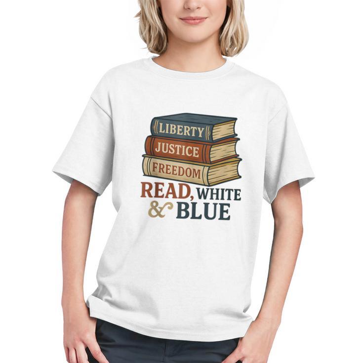Read Blue Liberty Books July 4th Independence Graphic Youth