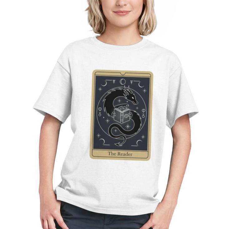The Reader Tarot Card Mystic Dragon Book Magic Graphic Youth