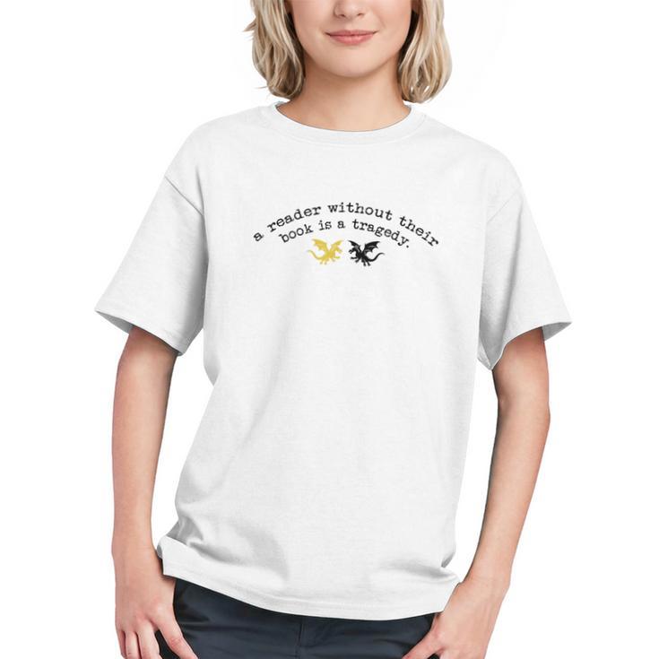Reader Without a Book Is Tragedy Dragon Bookworm Graphic Youth