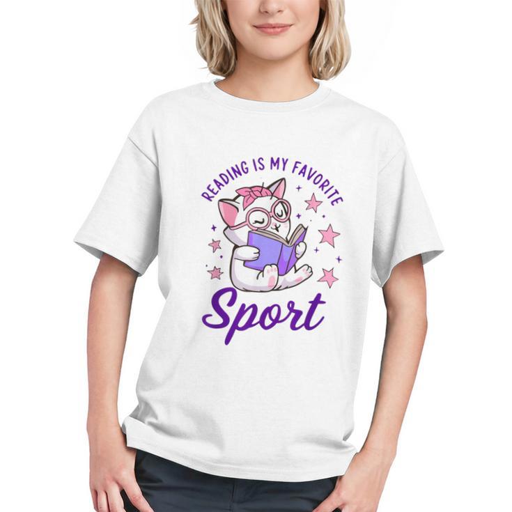 Reading Is My Favorite Sport Saying Quote Book Lovers Graphic Youth
