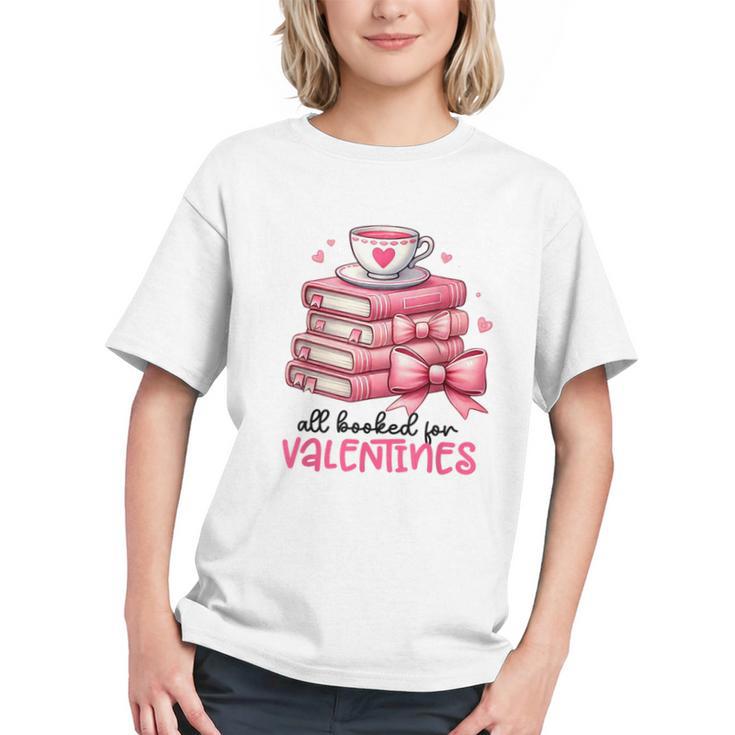 Retro Groovy Valentine Men Women Kid Tees By Emily All Booked For Valentines Book Reading Bookworm Nerdy Graphic Youth