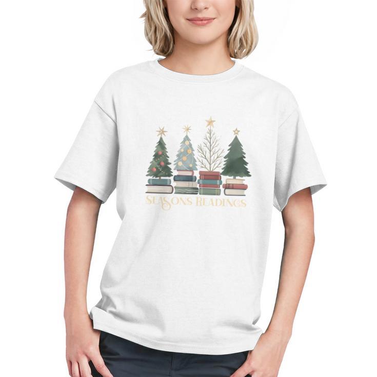 Seasons Readings Christmas Tree Book Lover Graphic Youth