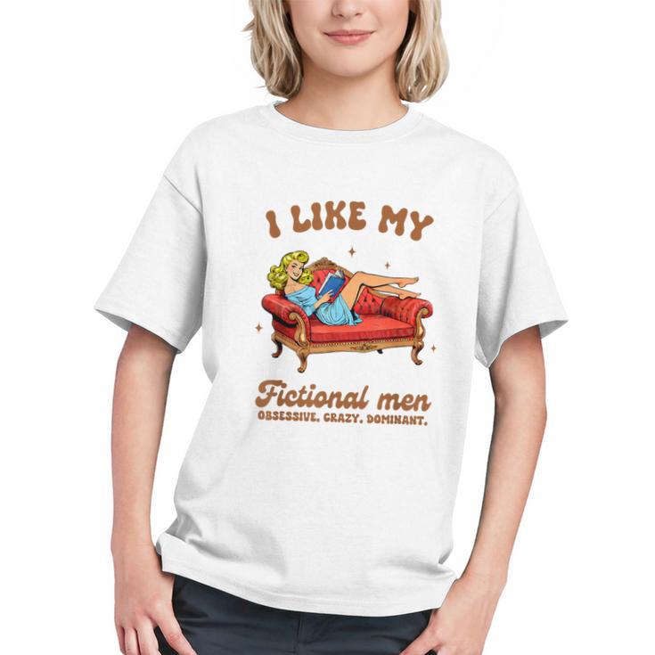 Smutty Book Lover I Like My Fictional Men Spicy Book Graphic Youth