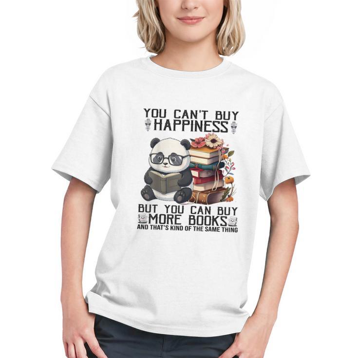 Teacher Bookworm Book Lover Panda Reading Book Librarian Tee Graphic Youth