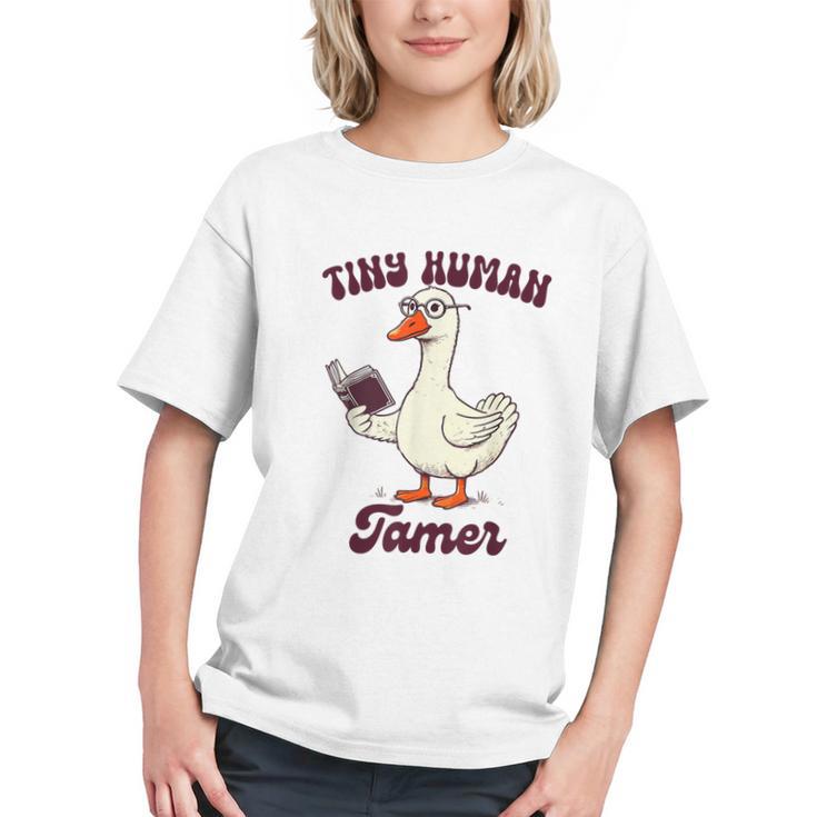 Teacher Silly Goose Reading Book Teaching Tiny Human Tamer Graphic Youth