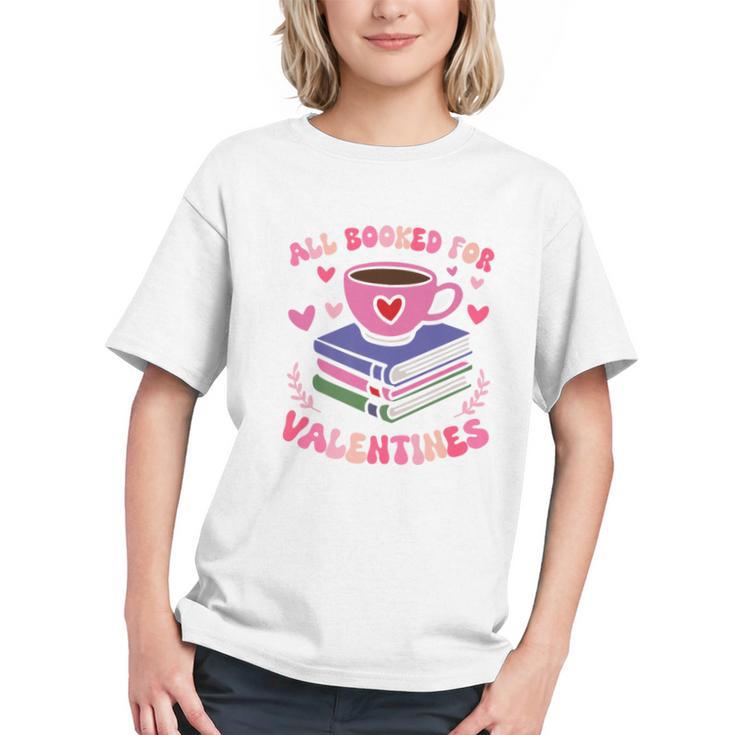 Valentines All Booked For Valentines Book Lovers Teacher Kid Premium Graphic Youth