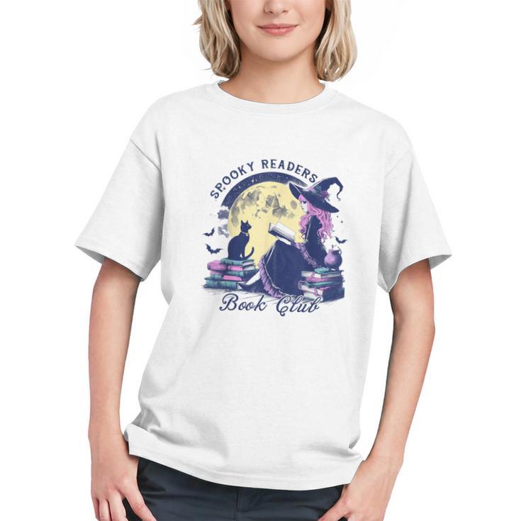 Vintage Sexy Witch Spooky Readers Book Lover Club Halloween Graphic Youth