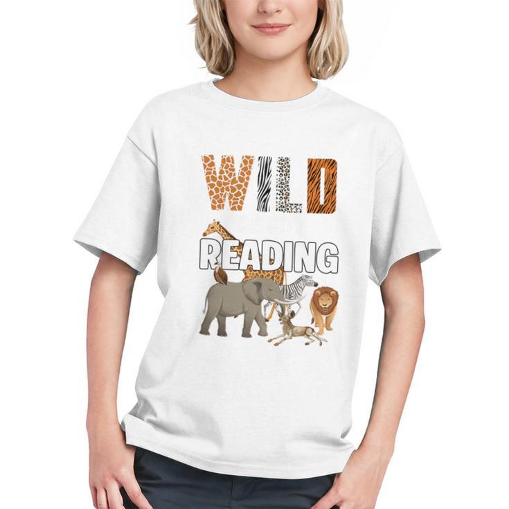 Wild About Reading Book Reader Book Nerd Book Reading Lover Premium Tri-Blend Graphic Youth