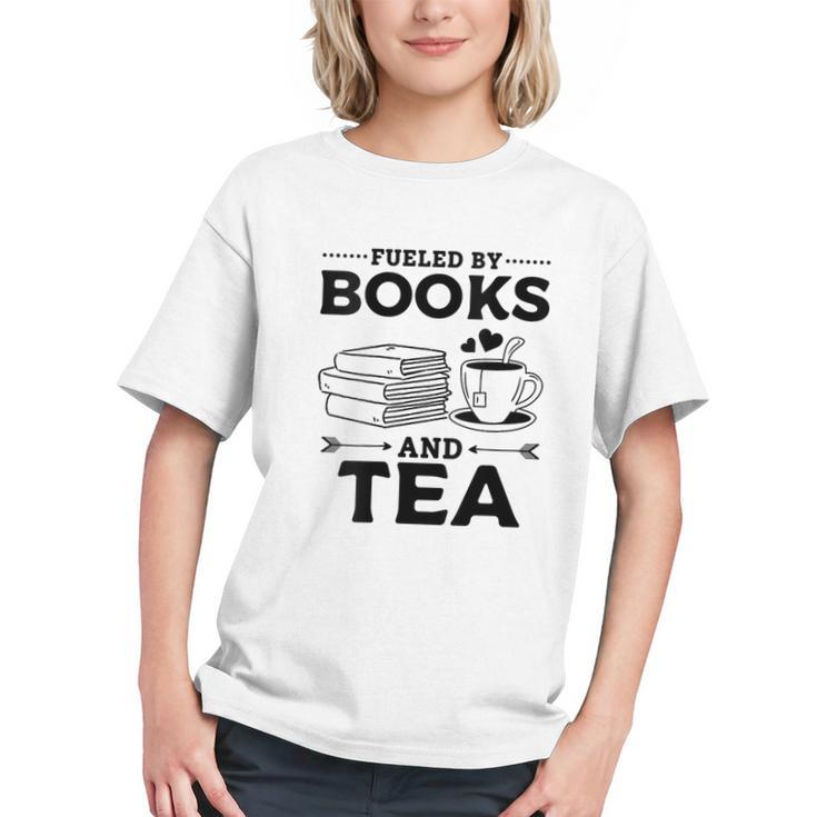 Women's Fueled By Books And Tea Book Lover Bookworm Reading Books Graphic Youth