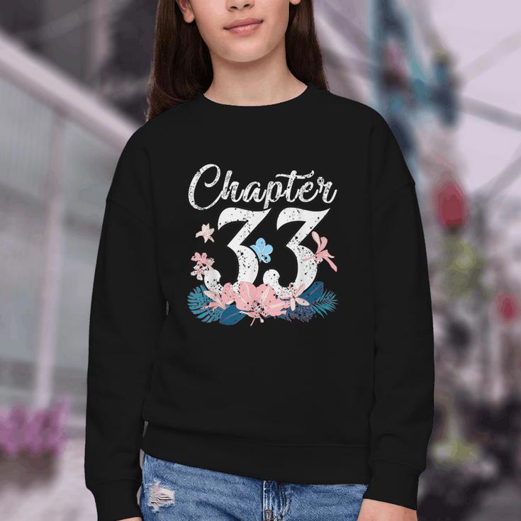 1988 Happy Birthday Chapter 33 Year Old Women Book Lover Youth Crewneck Sweatshirt 1988 Happy Birthday Chapter 33 Year Old Women Book Lover Youth Crewneck Sweatshirt