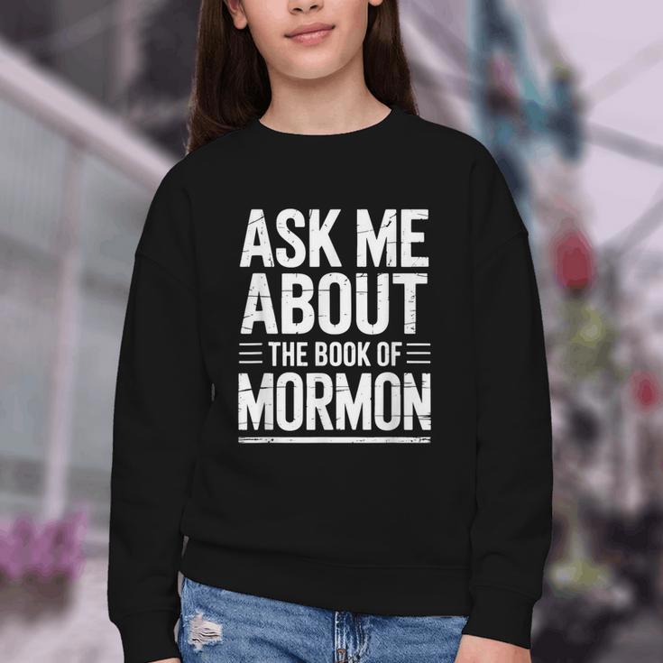 Ask Me About The Book Of Mormon Youth Crewneck Sweatshirt