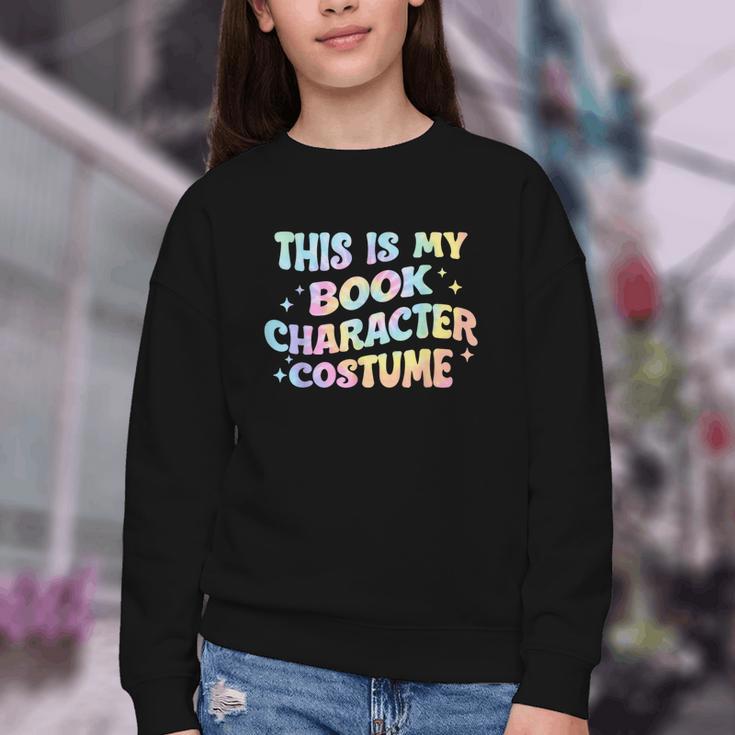 This Is My Book Character Costume Book Lover Groovy Youth Crewneck Sweatshirt