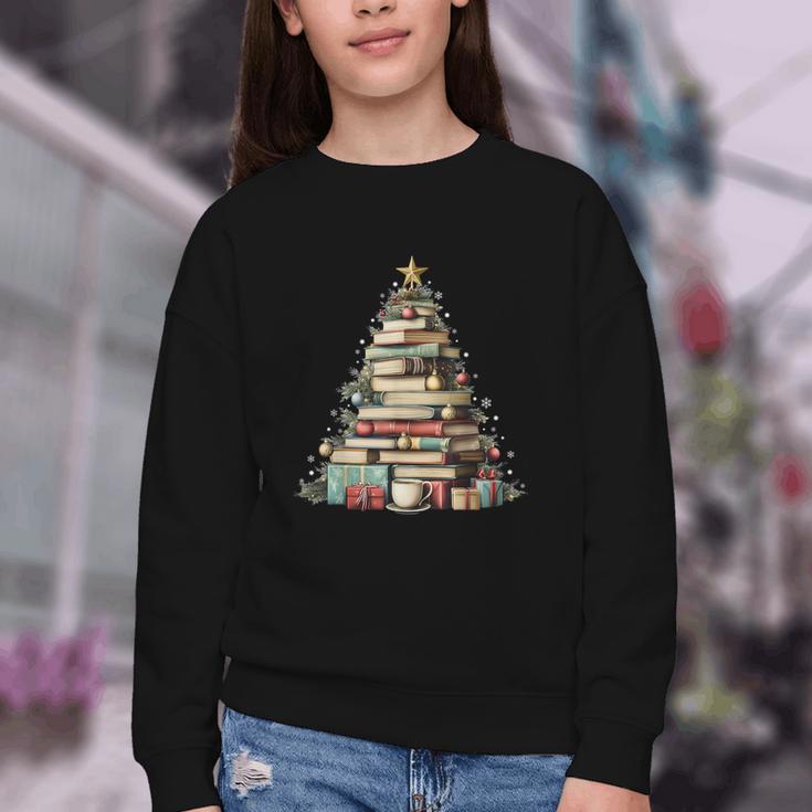 Book Christmas Tree Books Lovers Xmas Teacher Men Women Kids Youth Crewneck Sweatshirt Book Christmas Tree Books Lovers Xmas Teacher Men Women Kids Youth Crewneck Sweatshirt