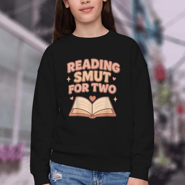 Book Lover Pregnancy Announcement Reveal Smut Youth Crewneck Sweatshirt