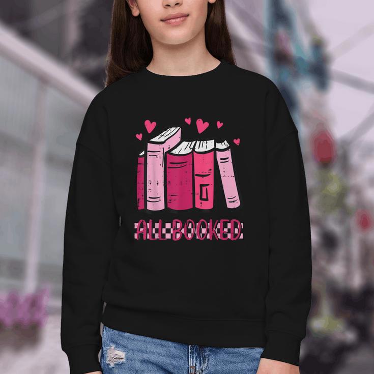 All Booked Read Book Reading Librarian Men Women Kids Youth Crewneck Sweatshirt