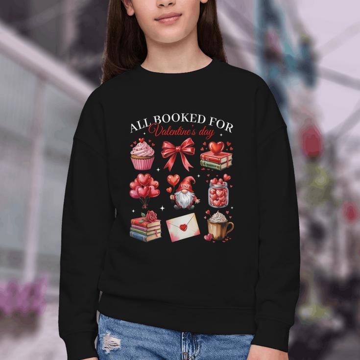 All Booked For Valentine Coquette Bow Girl Women Teacher Youth Crewneck Sweatshirt All Booked For Valentine Coquette Bow Girl Women Teacher Youth Crewneck Sweatshirt