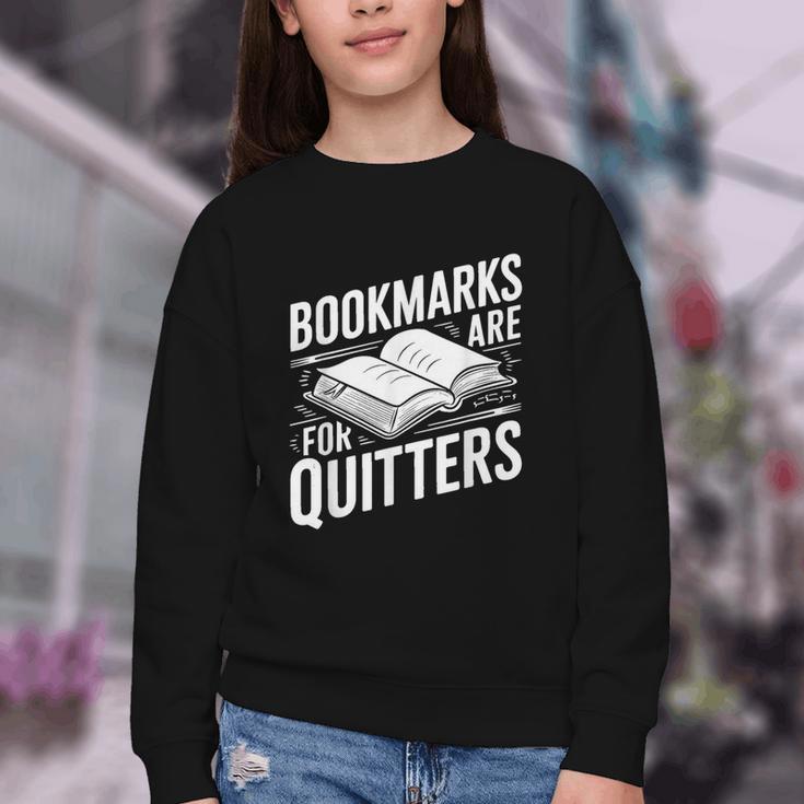 Bookmarks Quote Library Book Reader Youth Crewneck Sweatshirt Bookmarks Quote Library Book Reader Youth Crewneck Sweatshirt