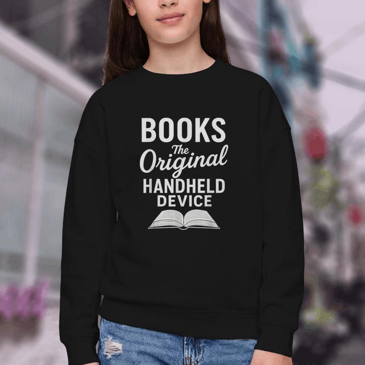 Books The Original Handheld Device – Reading Youth Crewneck Sweatshirt Books The Original Handheld Device – Reading Youth Crewneck Sweatshirt