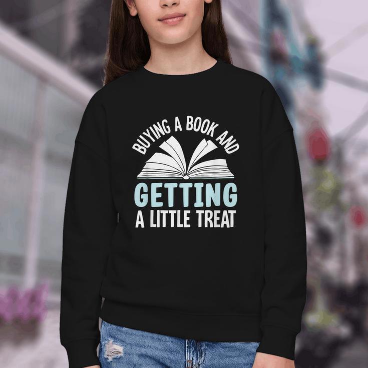 Buying A Book And Getting A Little Treat Youth Crewneck Sweatshirt