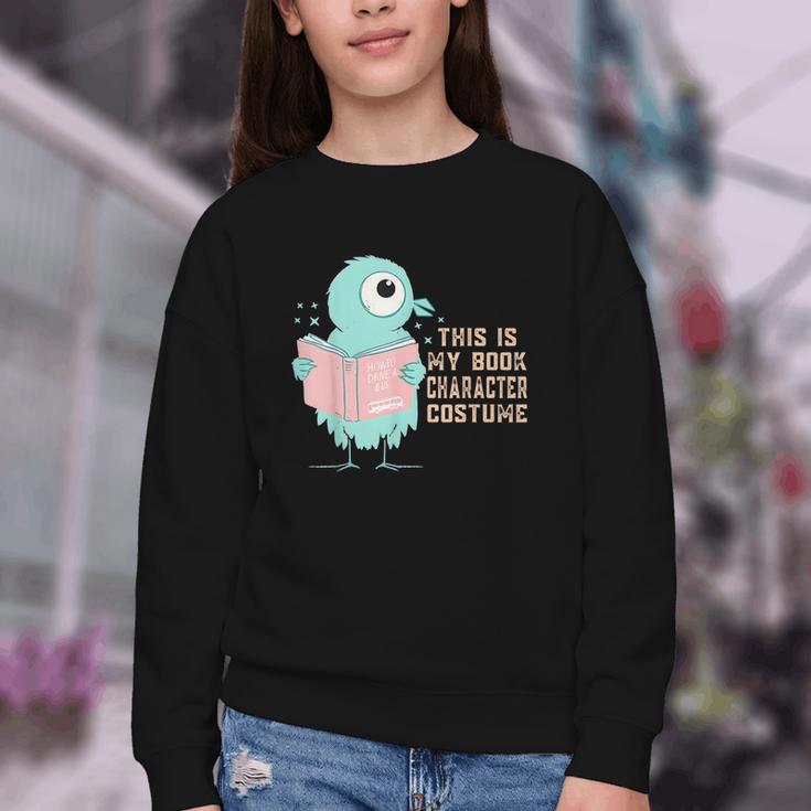 Cute Pigeon This Is My Book Character Costume For Reading Youth Crewneck Sweatshirt Cute Pigeon This Is My Book Character Costume For Reading Youth Crewneck Sweatshirt