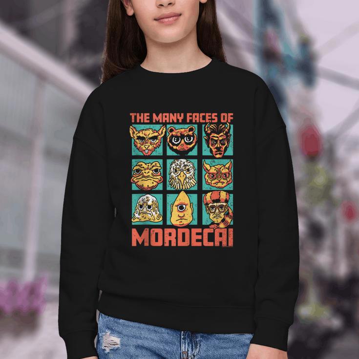 DCC Many Faces Of Mordecai Grid Gamer Series Book Youth Crewneck Sweatshirt