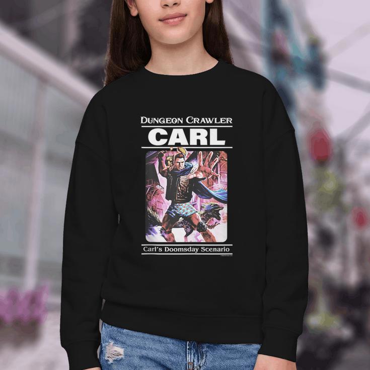 Dungeon Crawler Carl Vintage Paperback Illustration Book Youth Crewneck Sweatshirt