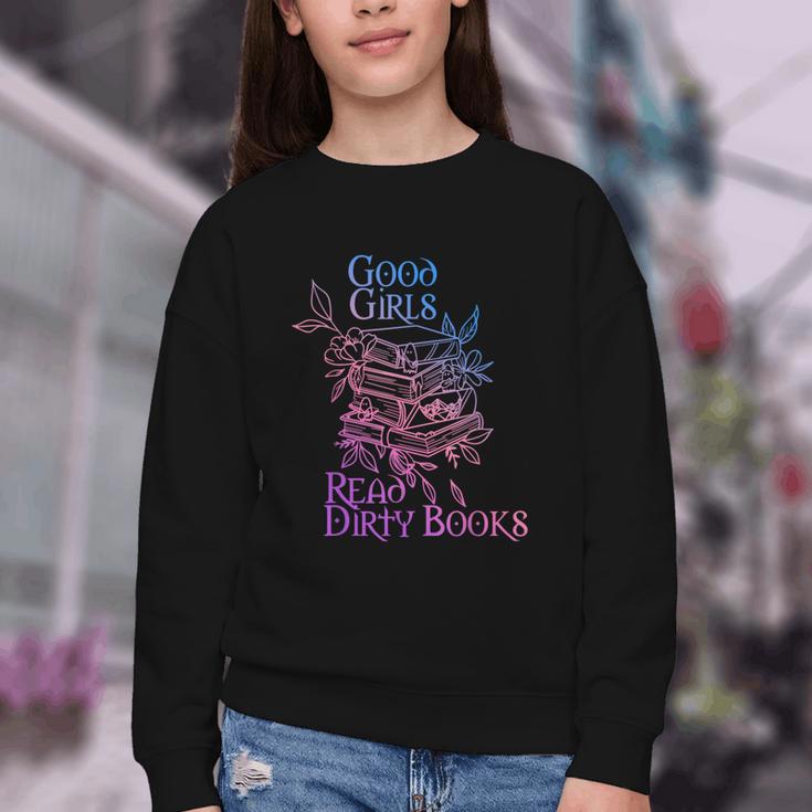 Good Girls Read Dirty Books Apparel Youth Crewneck Sweatshirt