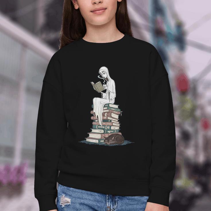 Gothic Librarian Halloween Books Tee For Teachers Youth Crewneck Sweatshirt Gothic Librarian Halloween Books Tee For Teachers Youth Crewneck Sweatshirt