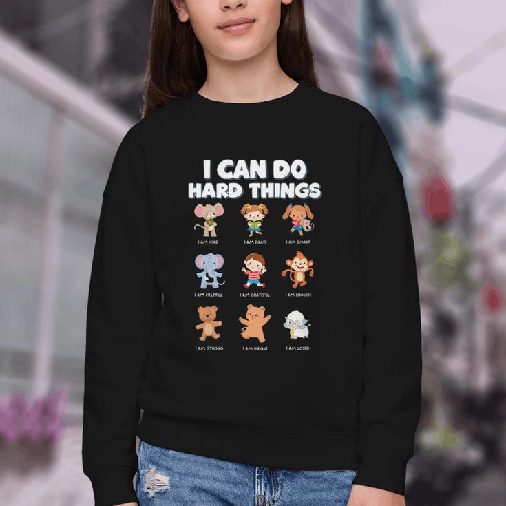 I Can Do Hard Things Children's Book Characters Youth Crewneck Sweatshirt