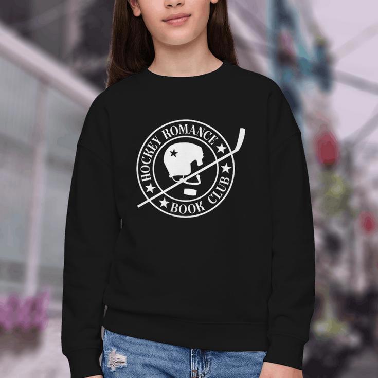 In My Hockey Romance Era Romance Hockey Book Club Youth Crewneck Sweatshirt