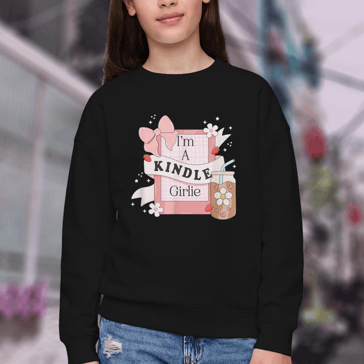 I'm A Kindle Girlie Book Lover Bookish Youth Crewneck Sweatshirt I'm A Kindle Girlie Book Lover Bookish Youth Crewneck Sweatshirt