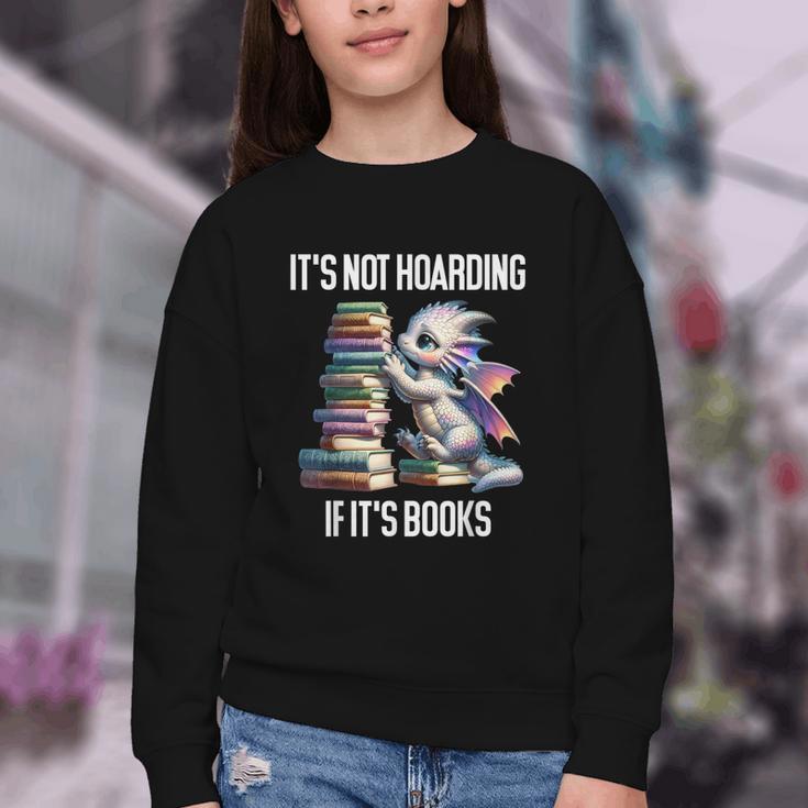 It's Not Hoarding If It's Books ShirtDragon Reading Book Youth Crewneck Sweatshirt It's Not Hoarding If It's Books ShirtDragon Reading Book Youth Crewneck Sweatshirt