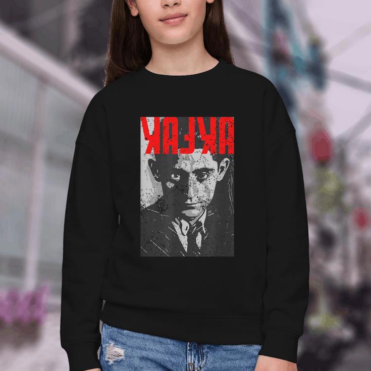 Kafka Franz Portrait Books And Literature Youth Crewneck Sweatshirt