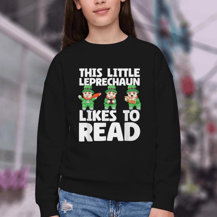 This Little Leprechaun Likes To Read St Patrick's Day Book Youth Crewneck Sweatshirt This Little Leprechaun Likes To Read St Patrick's Day Book Youth Crewneck Sweatshirt