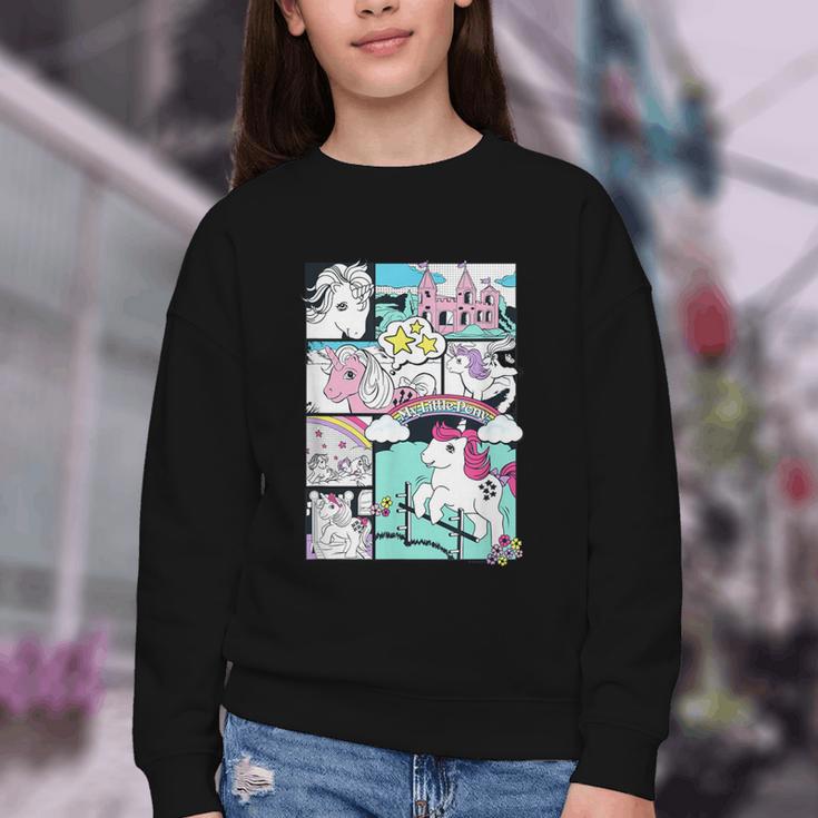 My Little Pony Classic Vintage Rainbow Castle Comic Book Youth Crewneck Sweatshirt
