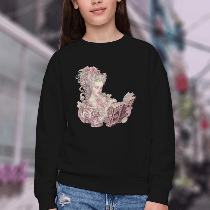 Marie Antoinette Reading A Book Youth Crewneck Sweatshirt